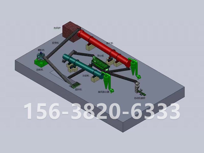 年产两万吨有机肥生产线工艺流程