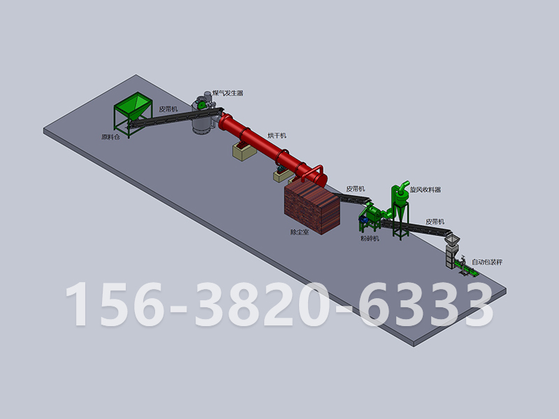 粉状有机肥生产线工艺流程